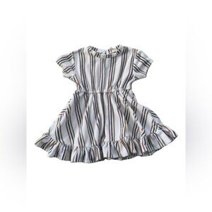 Quincy Mae Size 12-18 Months Neutral Terry Dress in Retro Stripe